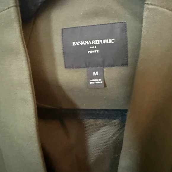 Banana Republic Olive Green Ponte Blazer - Picture 3 of 6